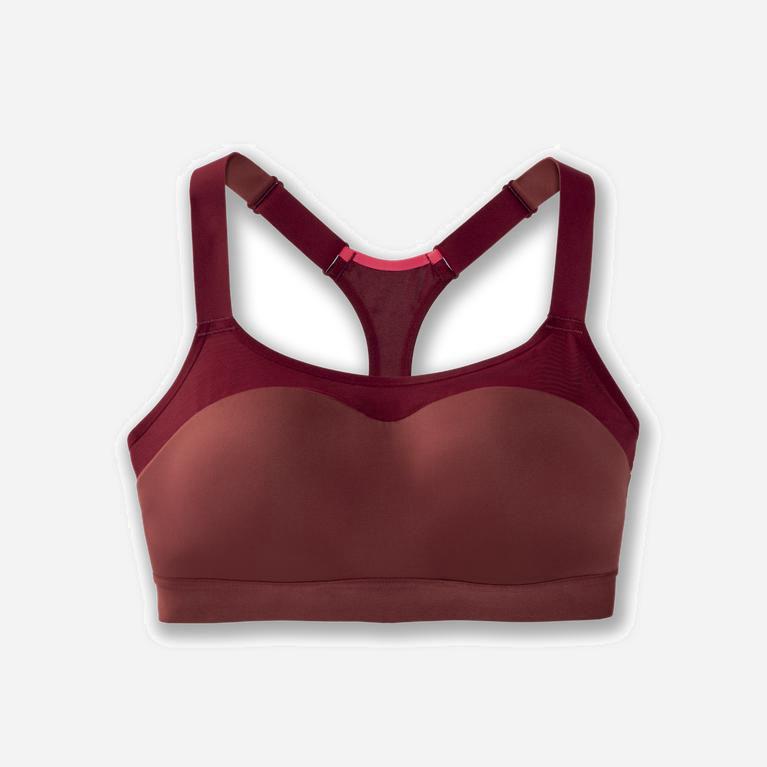 Brooks Dare Racerback Womens Running Bra - Burgundy/Terracotta/Deep Terracotta - Philippines (364809